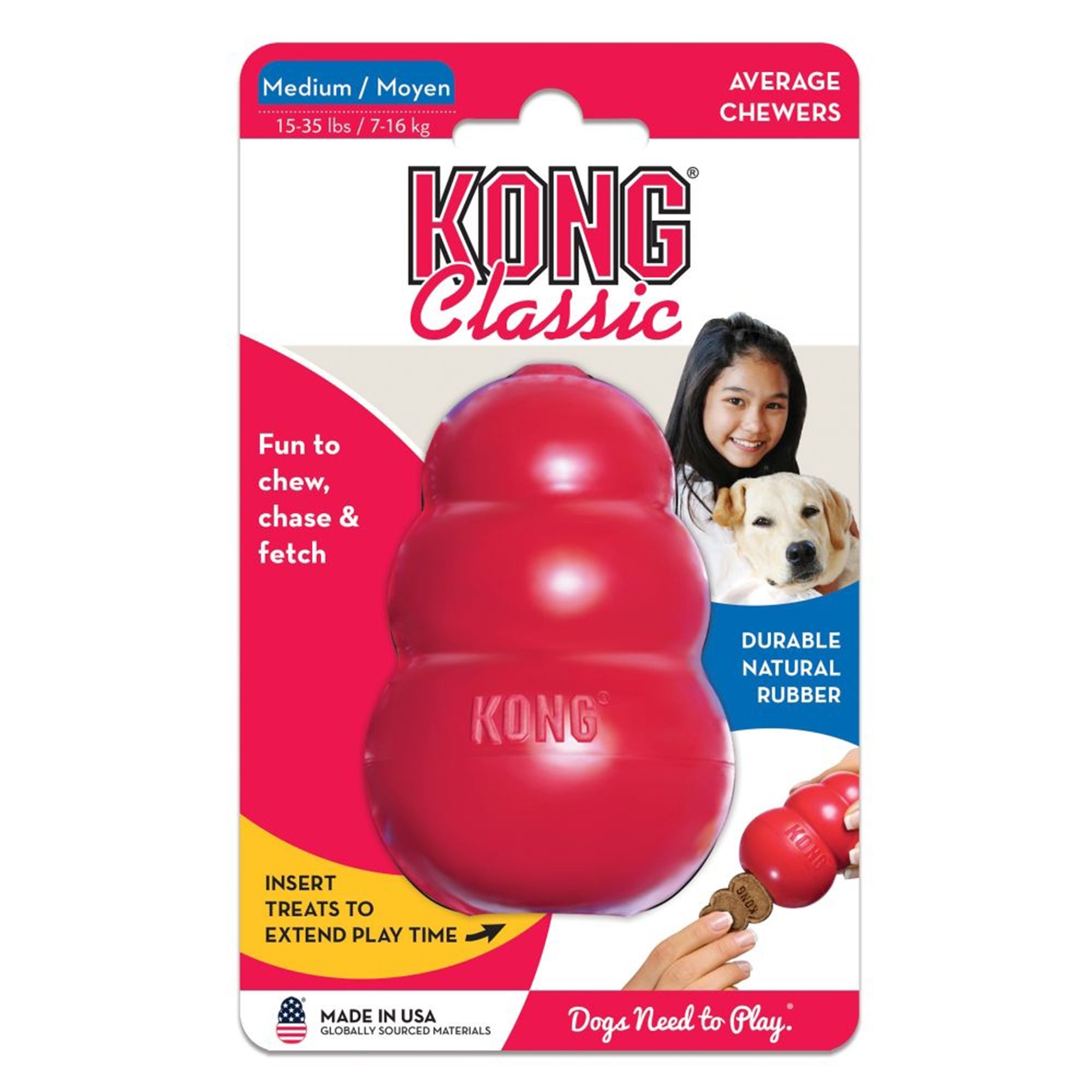 KONG Klassisches rotes Gummispielzeug